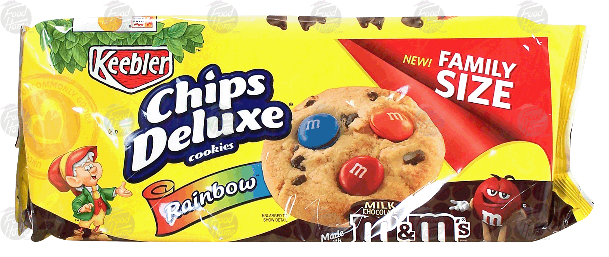 Keebler Chips Deluxe rainbow m&m's candy cookies, Family Size Full-Size Picture